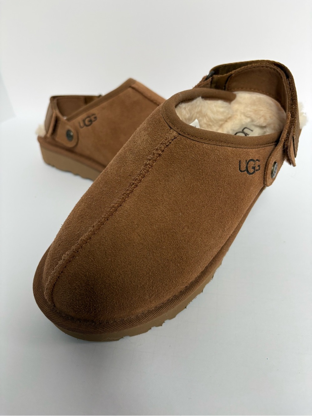 UGG Ladies Platform Clogs — Chestnut Brown - NWOT